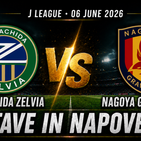 FC Machida Zelvia – Nagoya Grampus (06.06.2026): stave in napoved za J League